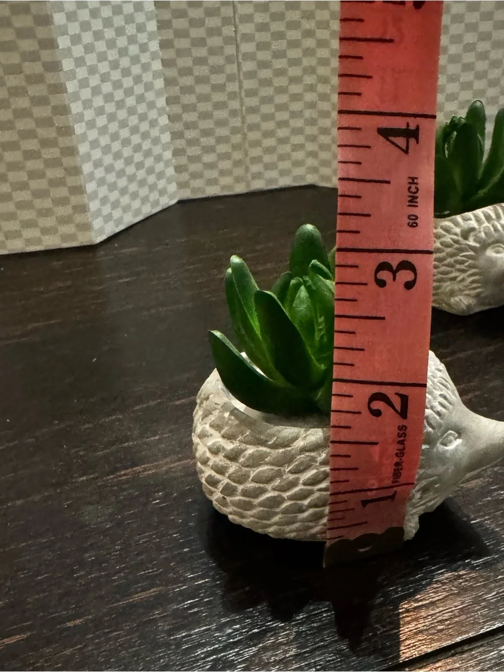 Bundle of 2 Small Decorative Hedgehog Shaped Cement faux Succulent planters
